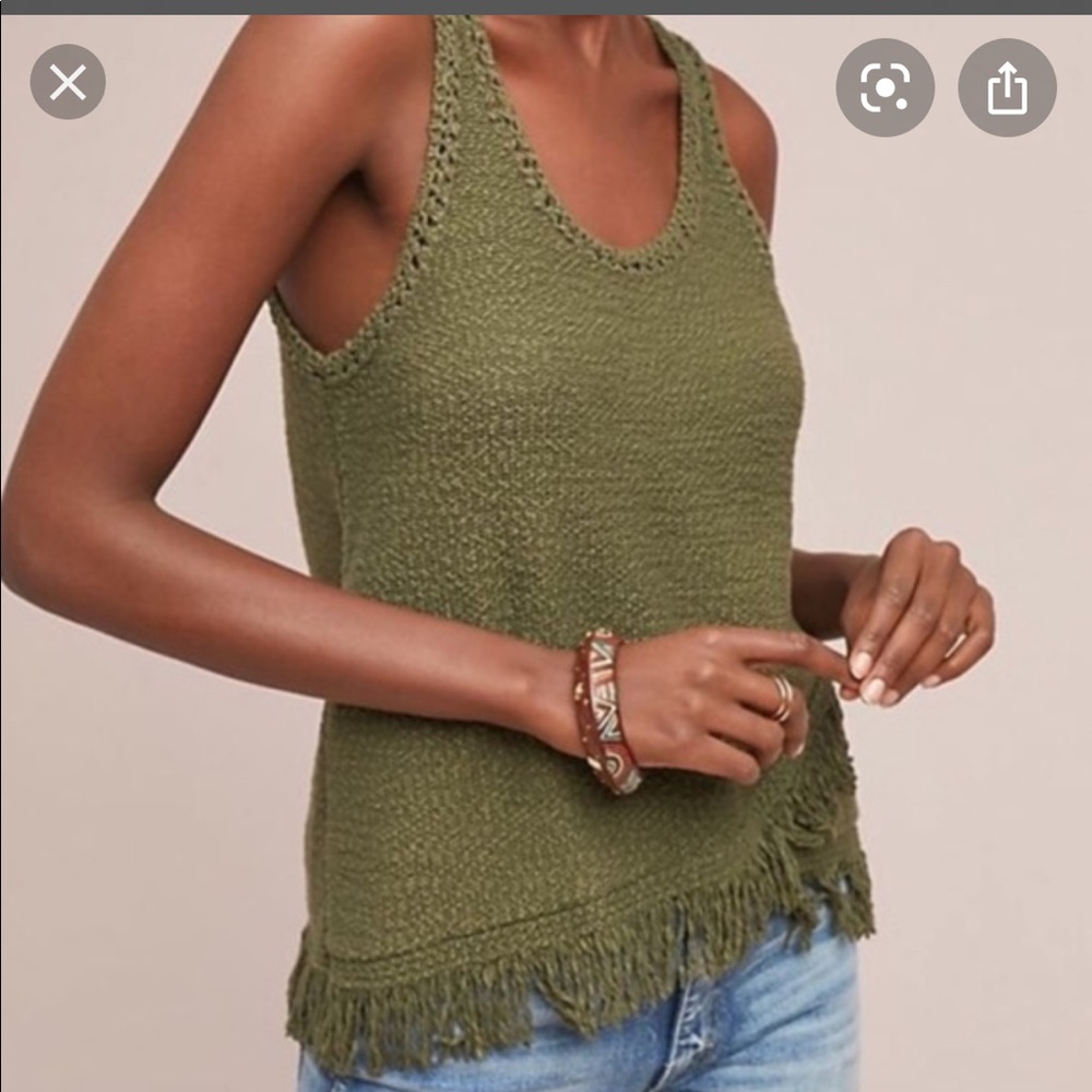 Akemi + Kin Anthro Fringed Sweater Tank